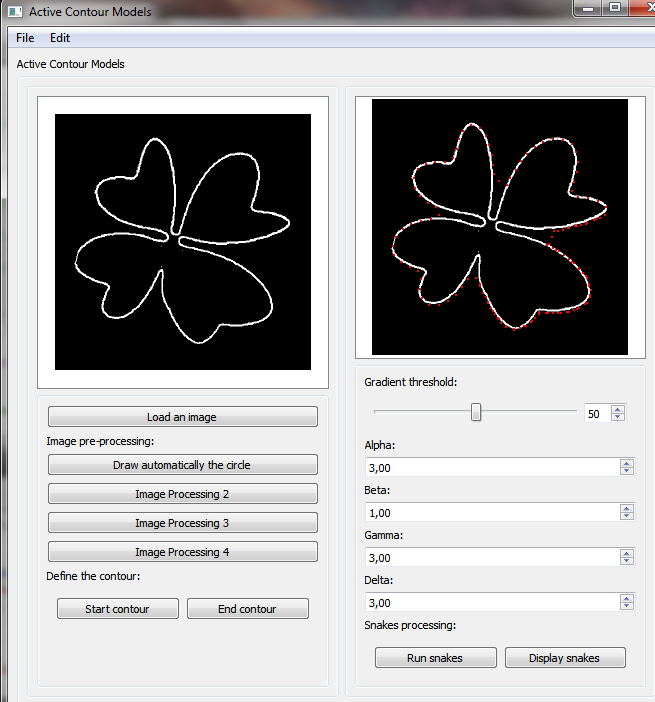 Активные контуры. Draw() c++.