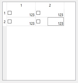 TableView с 4 ячейками, каждая ячейка содержит загадочный флажок, похожий на флажок