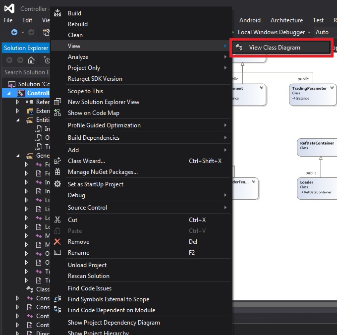 Как посмотреть диаграмму классов в visual studio 2019