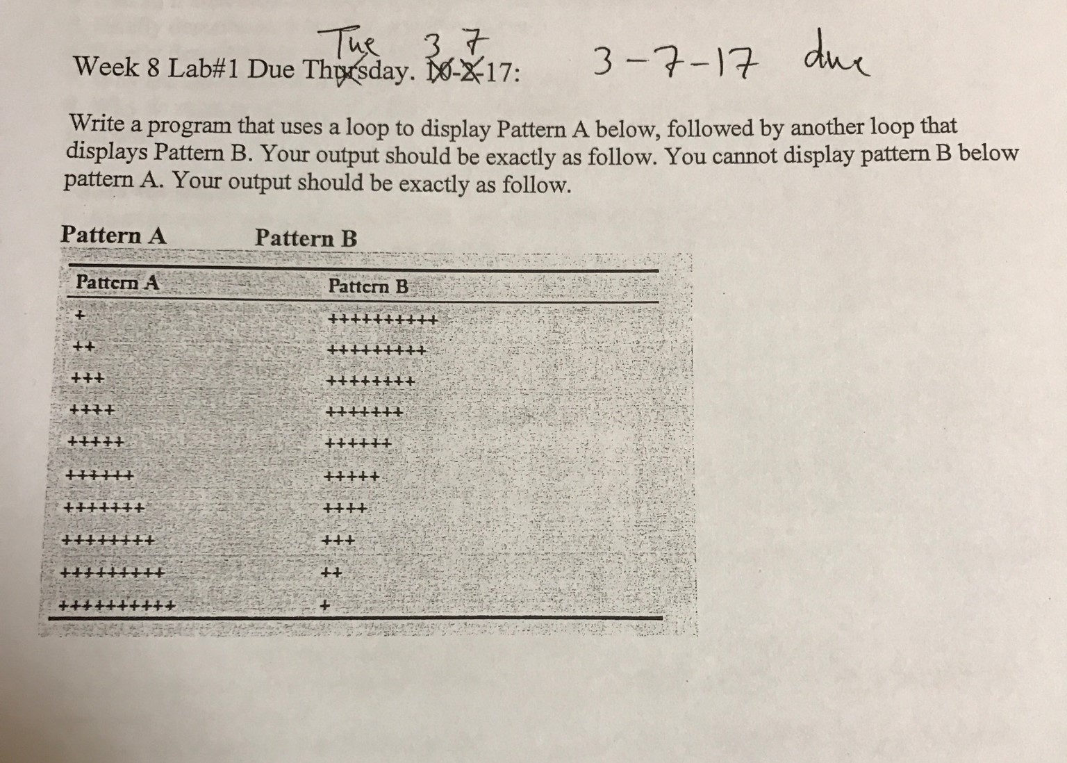 C ++ Lab Assignment