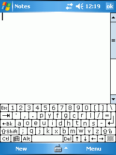 Дворжак SIP на экране устройства WM5