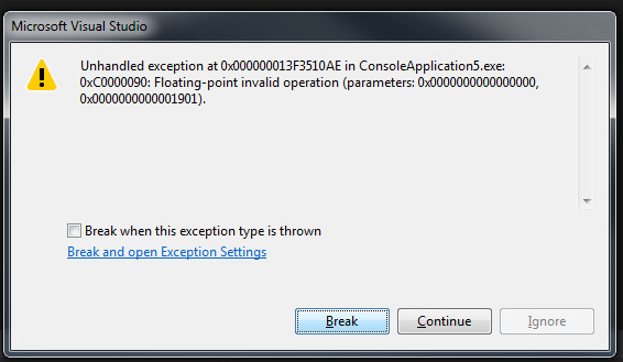 Invalid point operation. 0xc0000005 status_access_Violation. Код выхода: 0xc0000005 - status_access_Violation. Invalid Floating point Operation. Unhandled access Violation writing 0х4е50000 exception at 73c312deh.