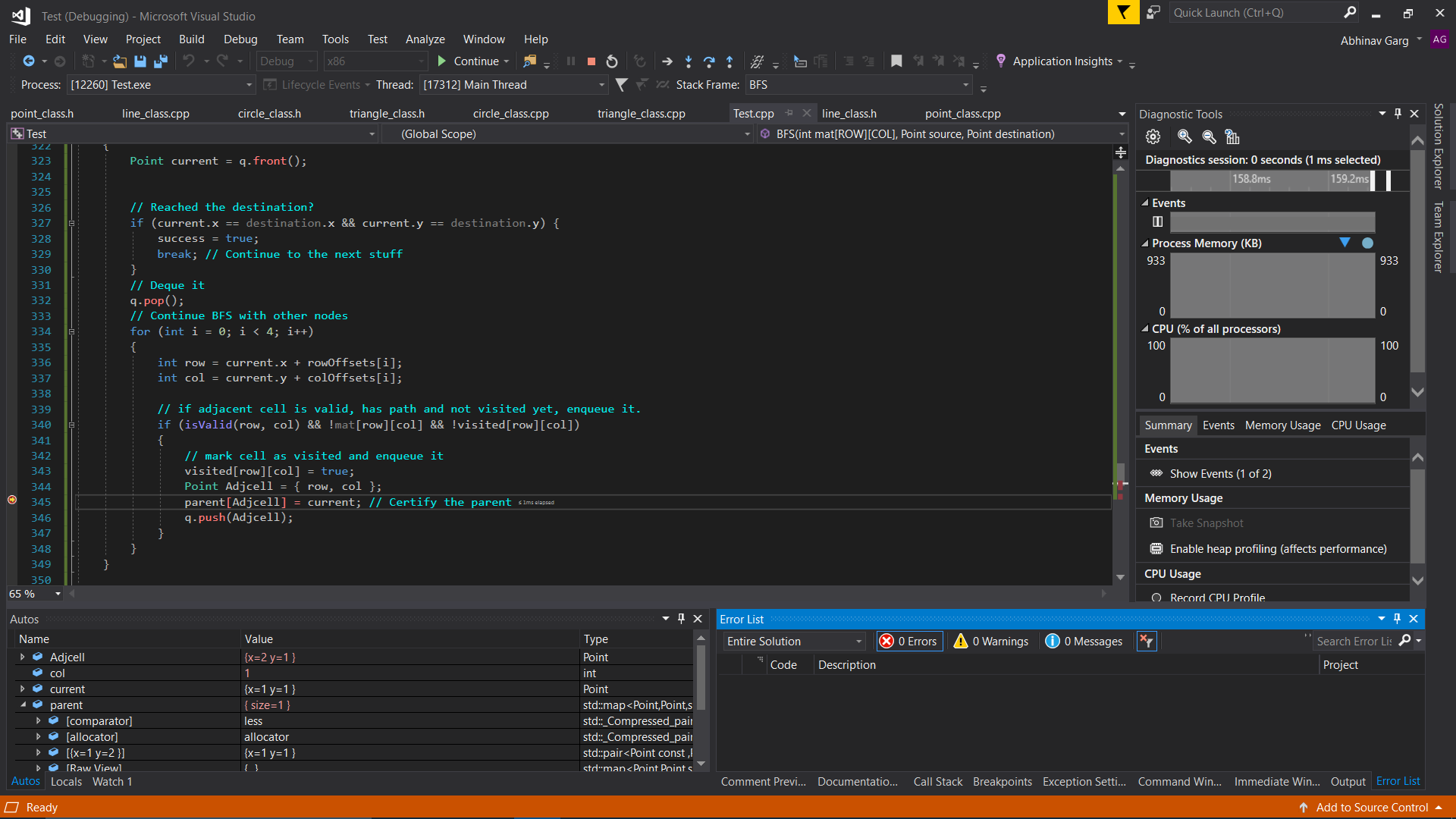 True point. STD::Map c++. Класс в cpp. Engineering Test debugging. Pair point.