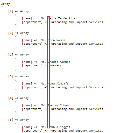 Array trim. Json возвращающий массив.