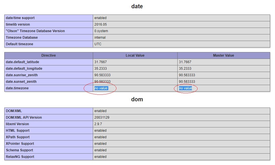 Date default timezone set