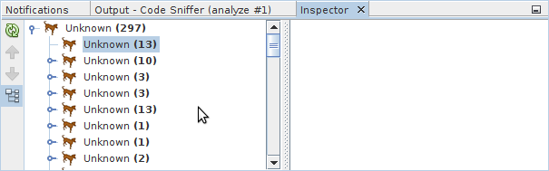 Окно инспектора NetBeans