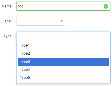 Field required type missing input value