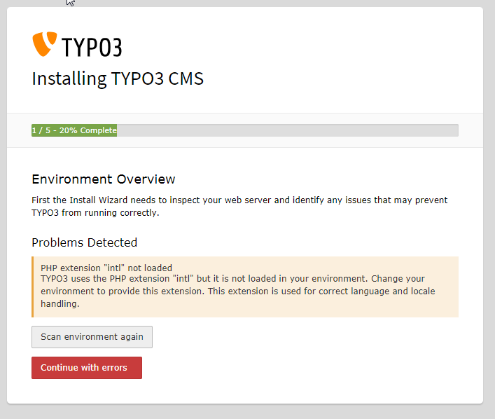 Установка TYPO3 CMS