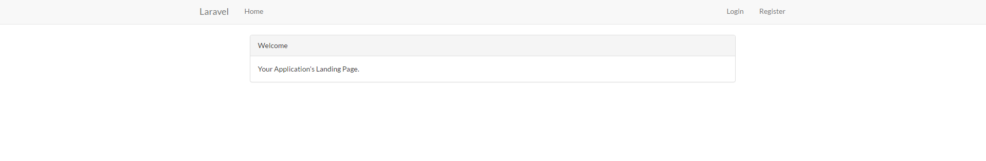 Laravel Welcome Page