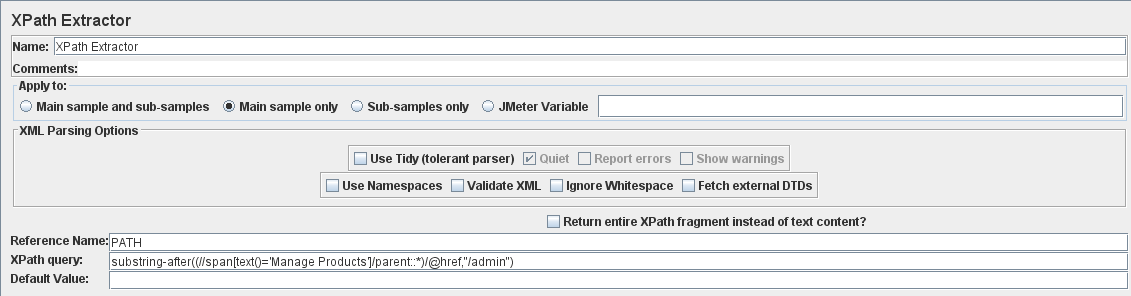 XPath Extractor