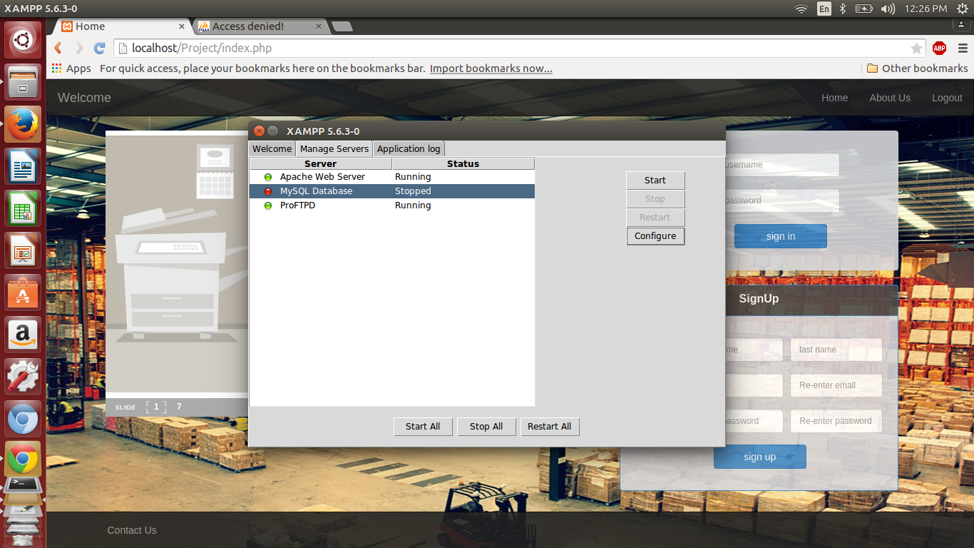 Xampp GUI