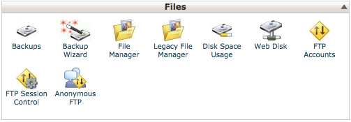 Группа файлов cPanel